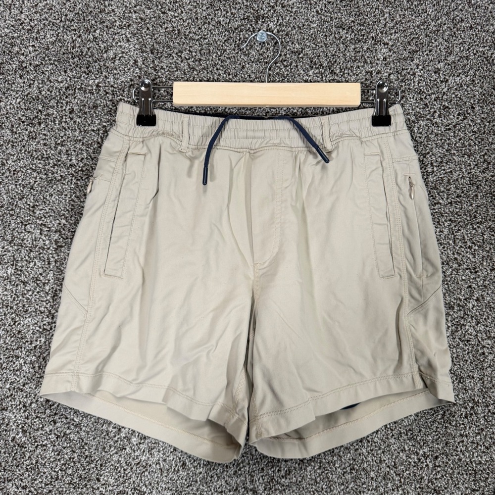 Birddogs Shorts Mens S/5.5 Short Beige Lined Performance Stretch Drawstring